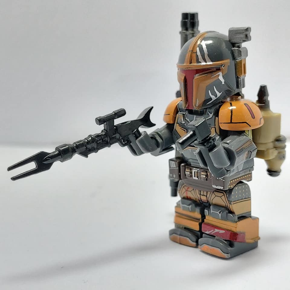 Mô hình lego lính full giáp cam