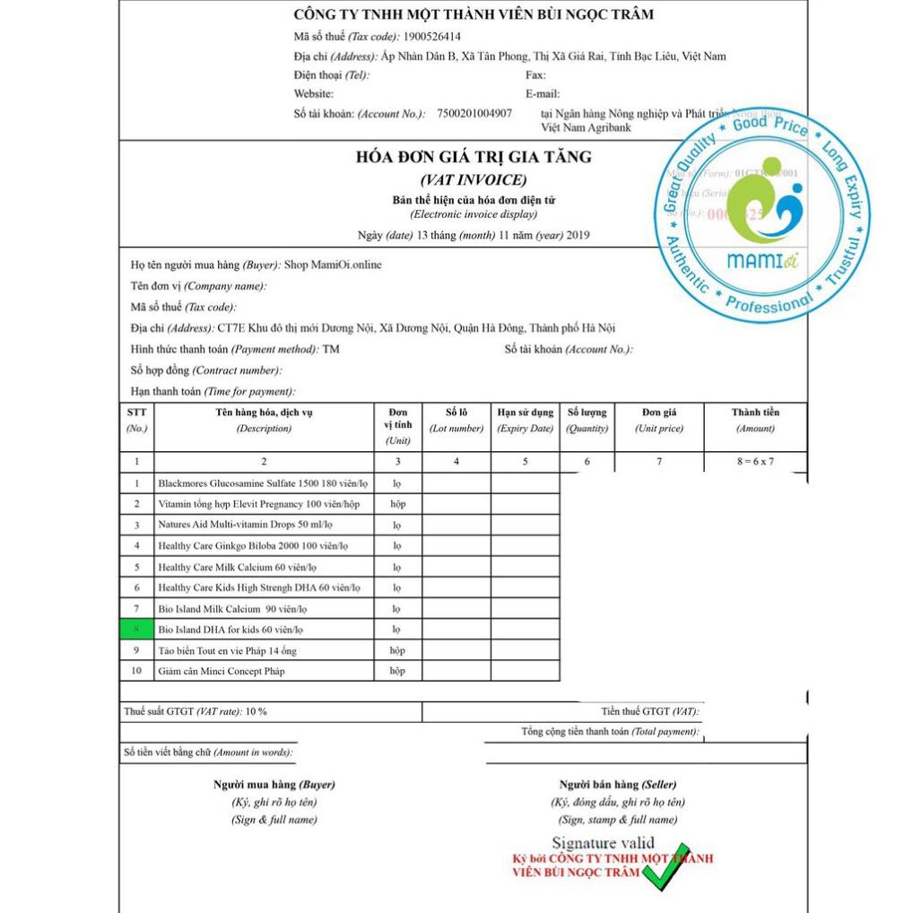 Dầu cá (60v) bổ sung DHA cho bé, trẻ sơ sinh và phụ nữ mang thai Bio Island DHA For Kids, Úc