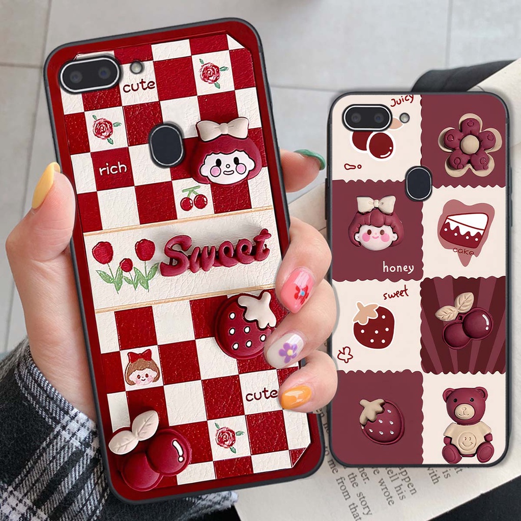 Ốp Realme 1 / 2 in hình trái tim, caro kẹo ngọt đầy cá tính siêu đẹp siêu chất