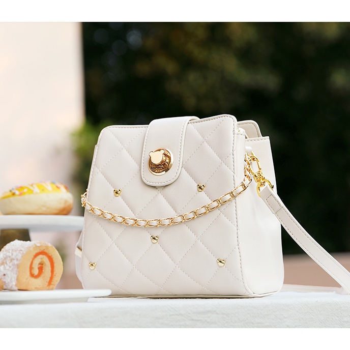 Túi Đeo Chéo Nữ Just Star Thời Trang 172598 Charm Gấu