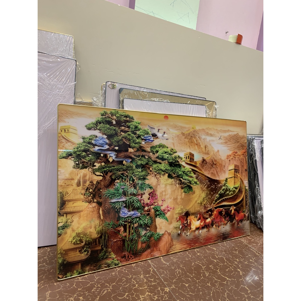 Tranh Treo Tường Bộ 3 Bức cầu thang Treo Phòng Khách/ Phòng Ngủ/ Game Gaming kèm Đinh 3 Chân