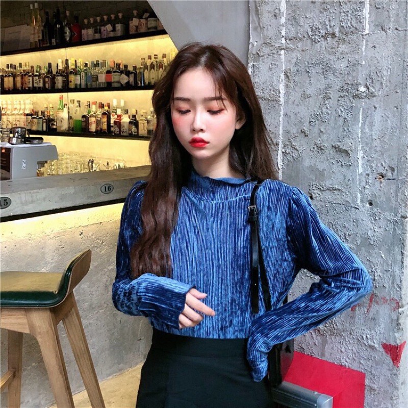 áo thun nhung dài tay