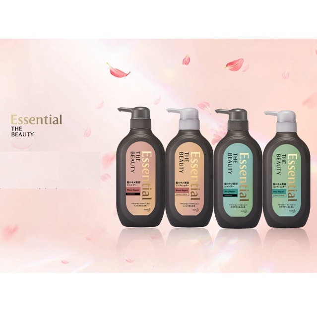 [Hỏa tốc HCM] Bộ dầu gội xả cao cấp Kao Essentinal The Beauty chai 500ml nội địa Nhật Bản