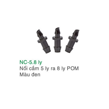 NỐI CẮM 5 RA 8 LY NHỰA POM (BỊCH 5 CÁI)