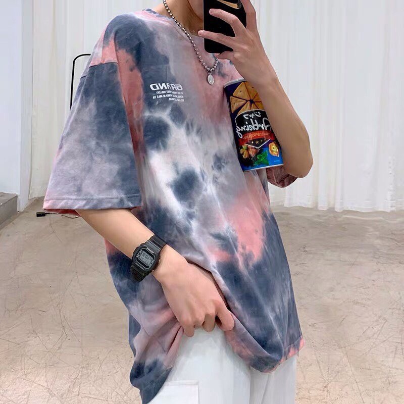 Áo thun nam nữ loang màu in chữ MAD GRAND, áo thun chất mềm mịn, co giãn 4 chiều, áo thun đôi cặp nhóm đủ size chuẩn | BigBuy360 - bigbuy360.vn