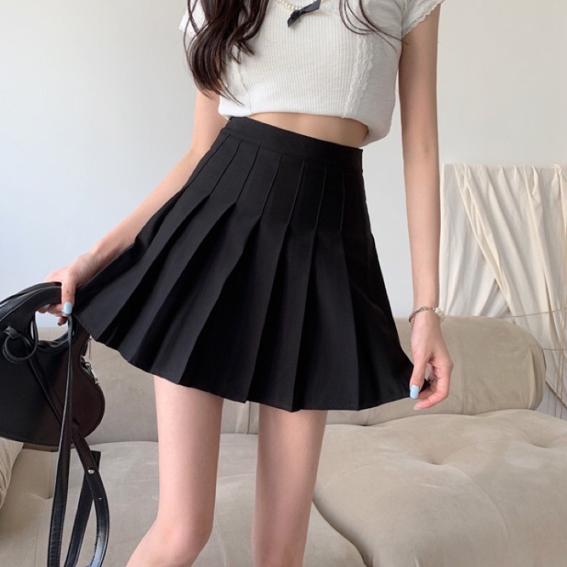 Chân Váy Tennis Xếp Ly Bản To Có Khoá Kéo Quần Trong Phong Cá Tính Năng Động Thể Thao TV-FASHION