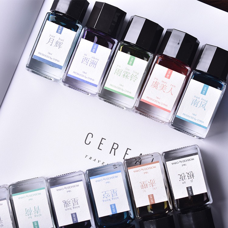 MỰC TRAMOL GOLD POWDER 18ML dành cho bút Glass Dippen, bút Parallel, bút Thư Pháp với 16 màu, thích hợp để luyện chữ đẹp