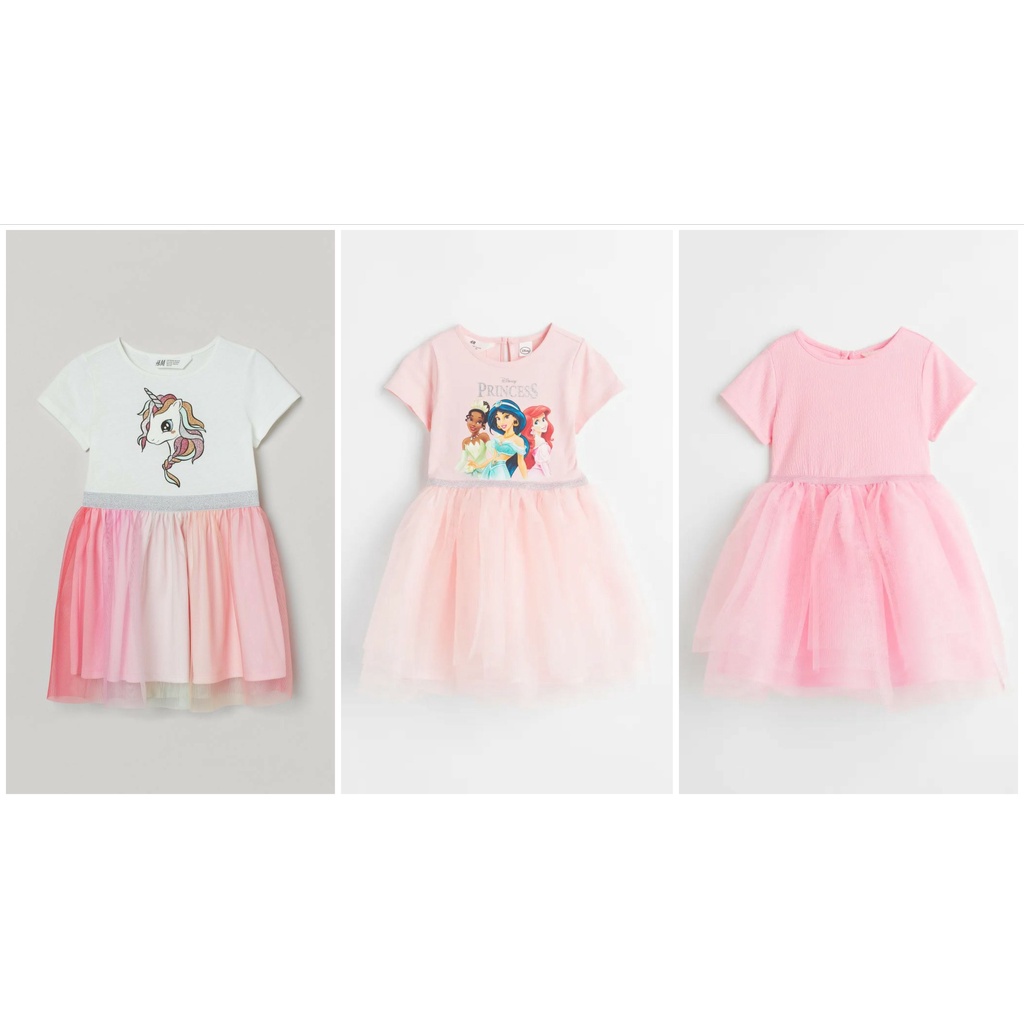 Váy xòe tutu công chúa unicorn chân voan HM H&M_hàng chính hãng Anh