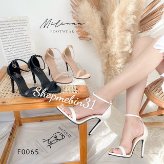 Sandal bít gót nữ gót nhọn quai mảnh 3 màu gót cao 8 phân