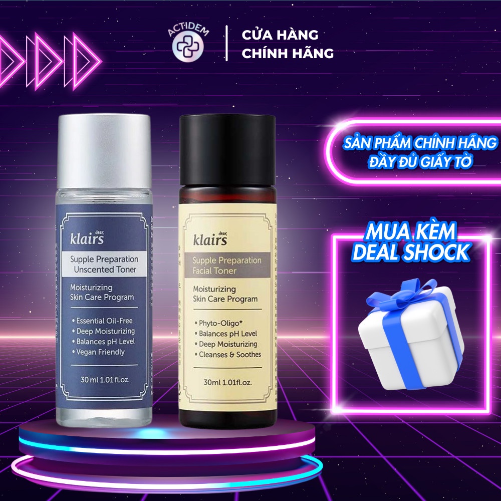 Nước Hoa Hồng Klairs Có mùi/ Không mùi Dành Cho Da Nhạy Cảm 30ml