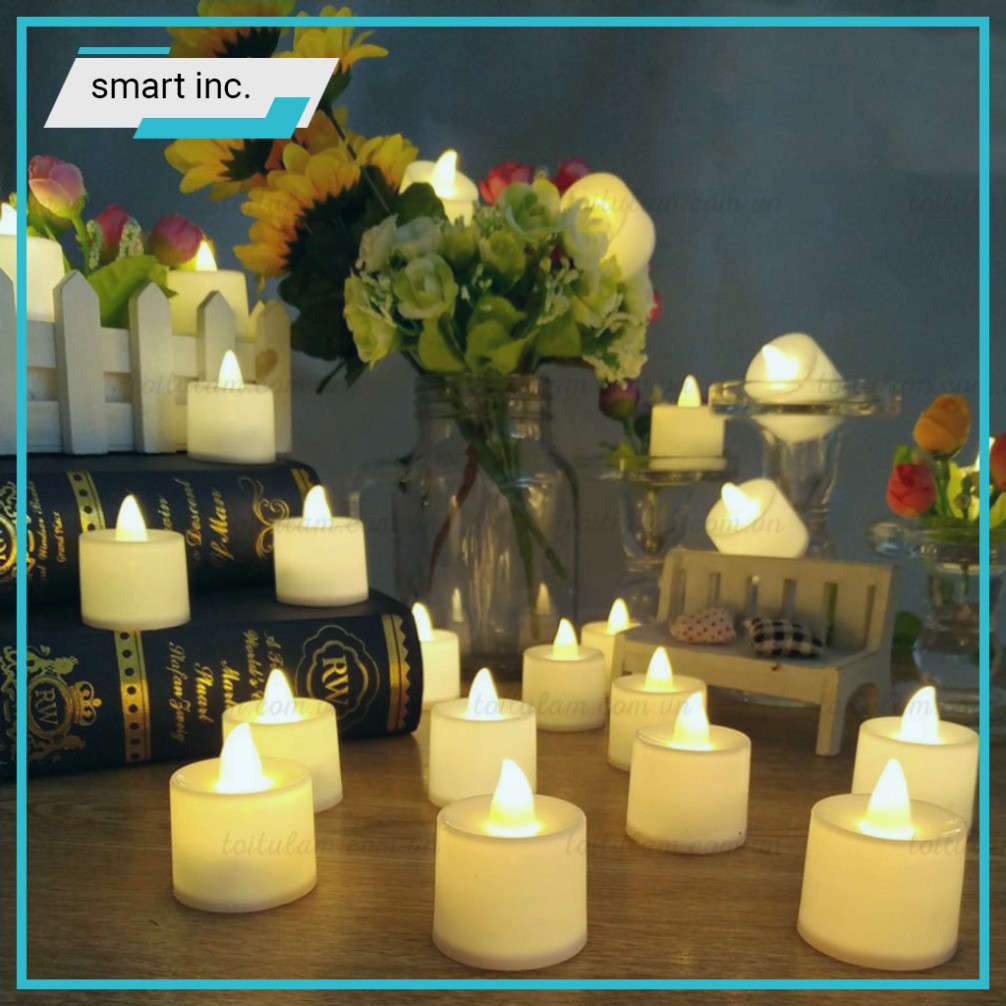 Đèn Cầy Điện Tử Tim Lắc Cao Cấp Tealight 🌈FREESHIP🌈 Nến Điện Tử Pin Led Mini Decor Tỏ Tình Trang Trí Sinh Nhật