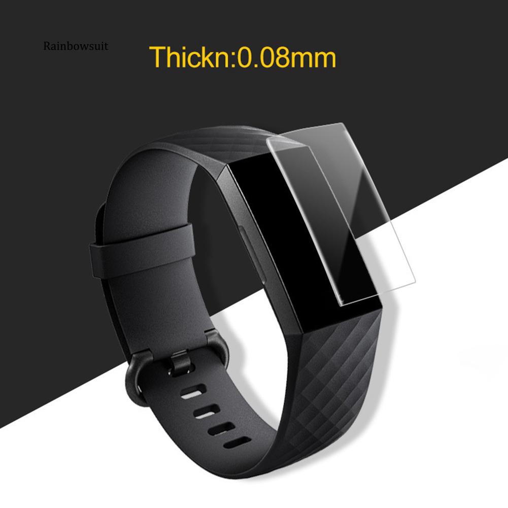 Set 3 Miếng Dán Màn Hình Chống Cháy Nổ Cho Đồng Hồ Thông Minh Fitbit Charge 2 / 3