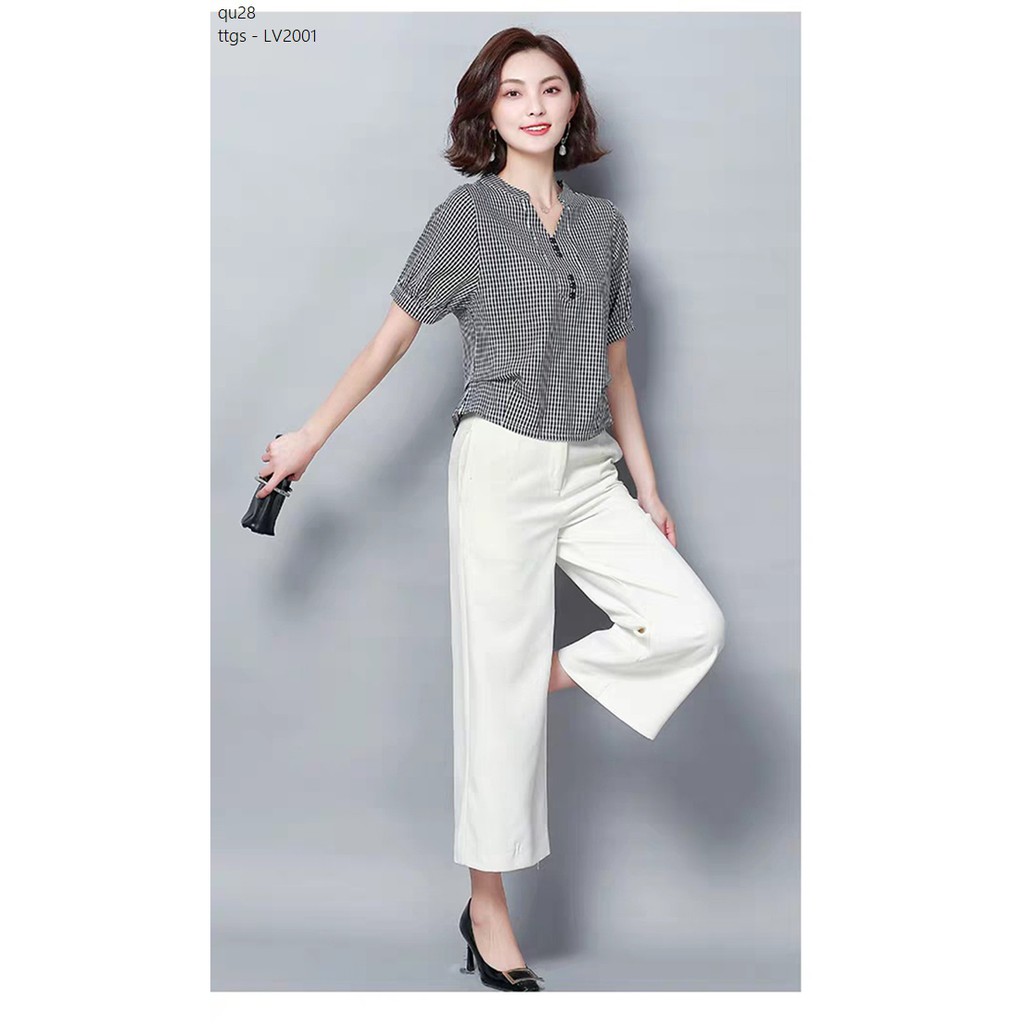 LV2001 ÁO SƠ MI NỮ KẺ SỌC