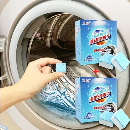 Hộp viên Tẩy Lồng Máy Giặt Viên Tẩy Vệ Sinh Lồng Máy Giặt Khử Mùi - Diệt Khuẩn - Tẩy Sạch Cặn Bẩn Máy Giặt