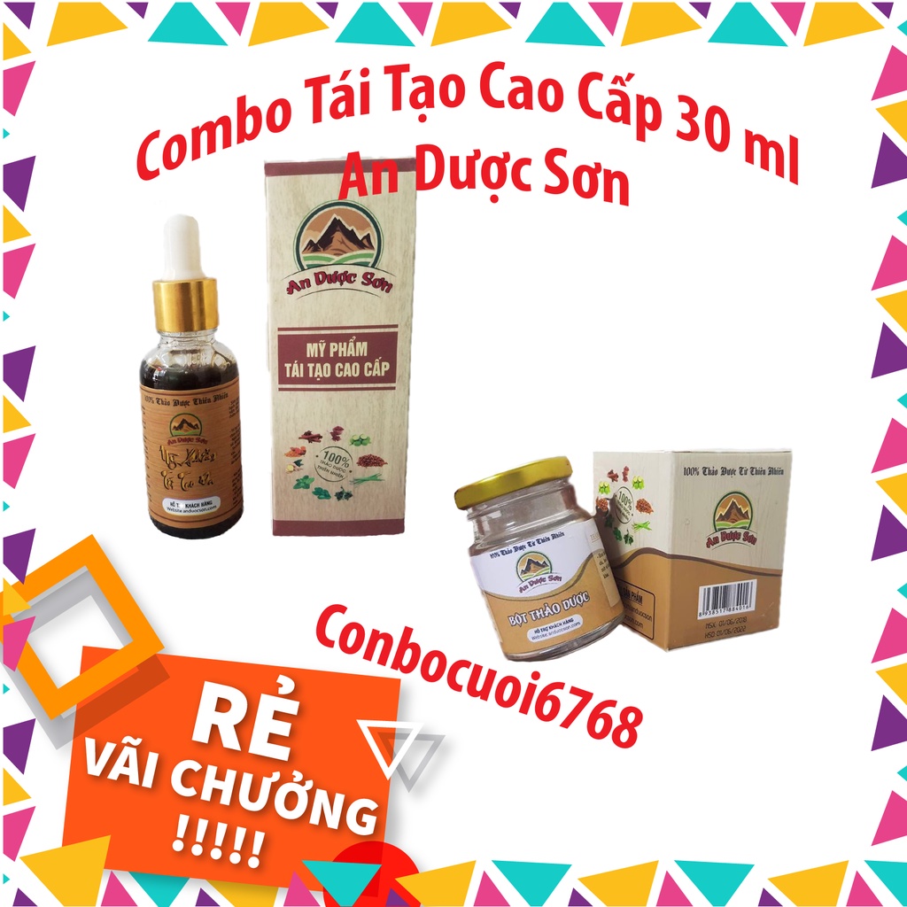 Láng mịn da sạch mụn Combo An Dược Sơn Serum Và Bột Rửa Mặt 30ml