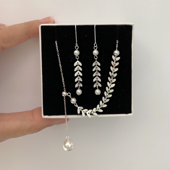 Vòng cổ_Chocker lúa mạch Bạc 925 cao cấp_𝑨'𝑹𝑶𝑪𝑯 𝑺𝑯𝑶𝑷 𝑪𝒂𝒎 𝒌𝒆̂́𝒕 𝑩𝑨̣𝑪 𝒄𝒉𝒖𝒂̂̉𝒏 100%