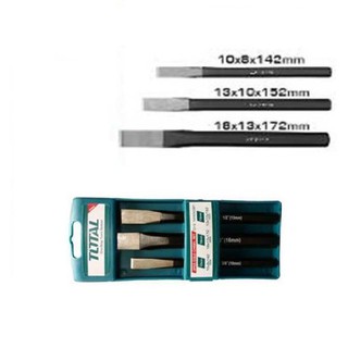 Bộ 3 đục dẹp nhọn Total THT42K0301