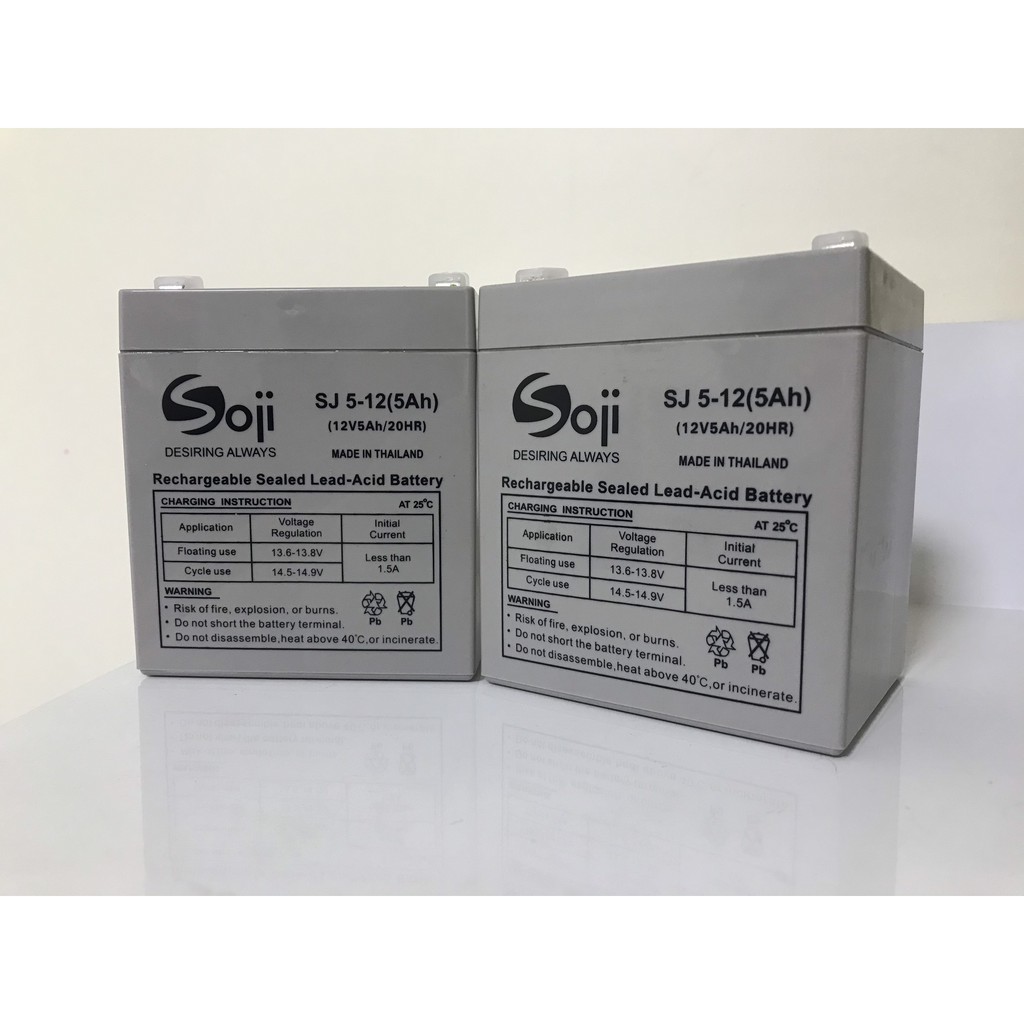 Ắc quy Soji nhập khẩu Thái Lan 12V 5AH chuyên dụng cho UPS