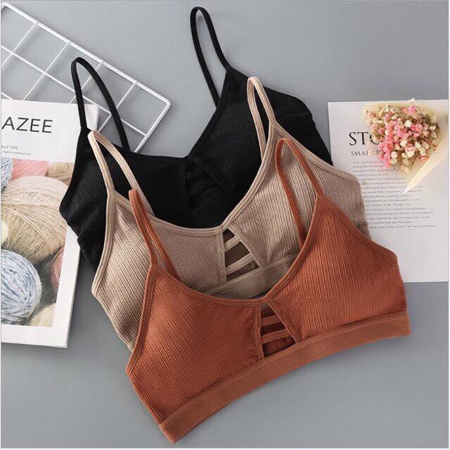 Xả Kho Áo Bralette Cotton Gân Tăm Mã Mới 8882