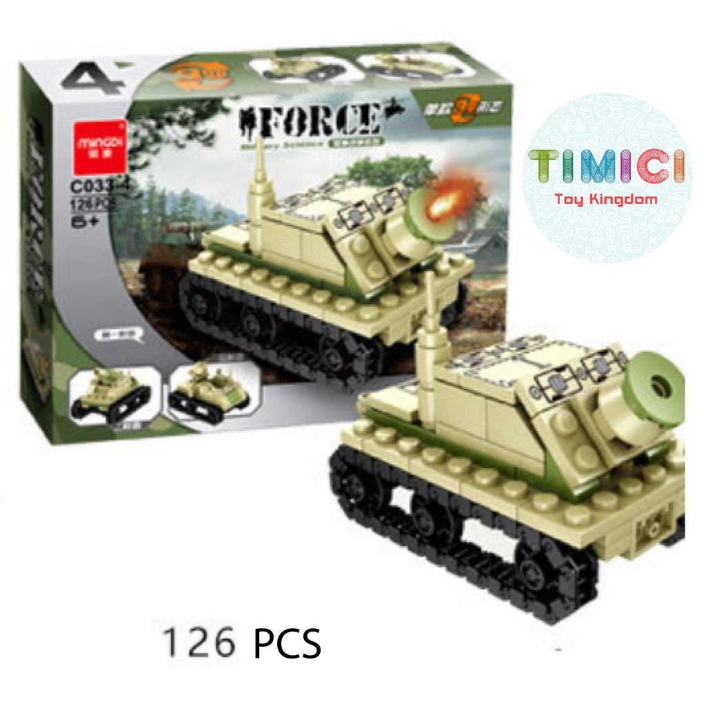 [LC024] Đồ chơi lego xe tăng chiến hạm MILITARY SCIENCE  &quot;8 IN 1&quot; xếp hình cho bé