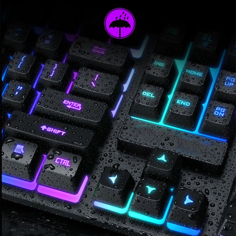 Bàn Phím Cơ Gaming 104 Phím Có Đèn Nền Màu Đen Dành Cho Game Thủ