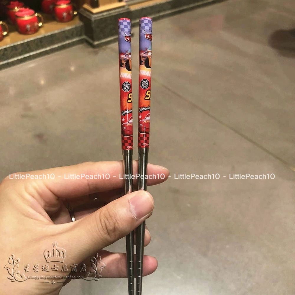 Set muỗng đũa Disney kèm hộp hình Elsa Frozen Car Mcqueen Mickey Minnie cho trẻ em bé trai gái