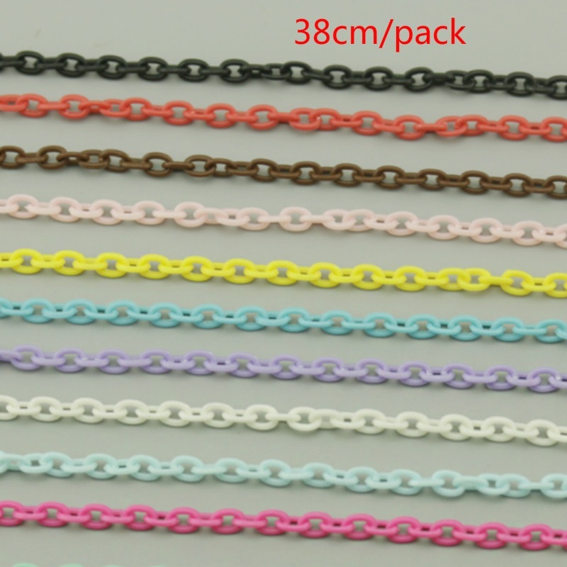 6x8mm 38cm/pack Acrylic Chains Plastic Chain for Handmade Jewelry Making Diy Accessories