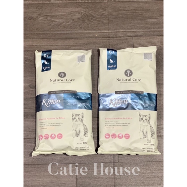 [Giao ngay Nowship/Grab] Thức ăn hạt NATURAL CORE KITTEN cho mèo con 400gr (hàng tem công ty)