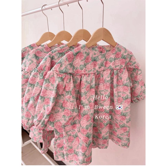 Áo Sơ Mi Tay Dài Họa Tiết Hoa Phong Cách Hàn Quốc Thời Trang Mùa Xuân Mới 2022 Dành Cho Bé Gái