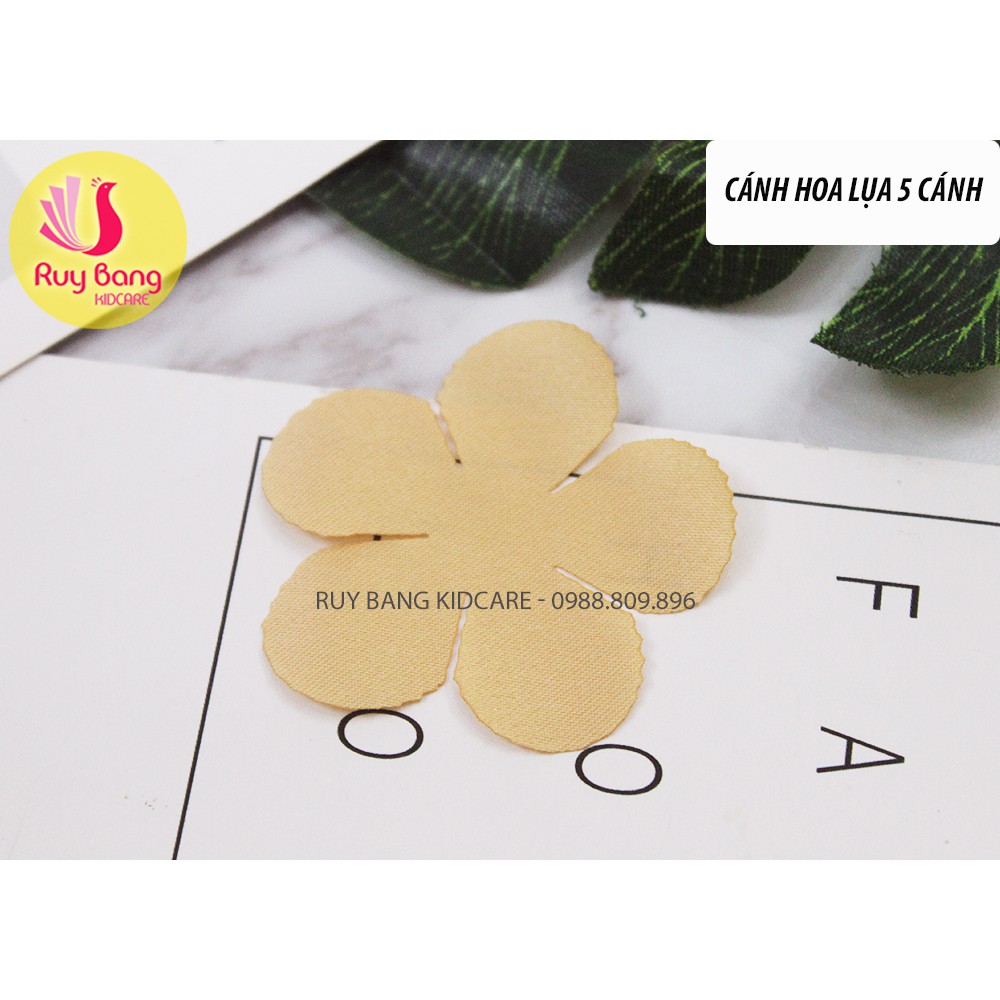 Cánh hoa vải lụa Hàn Quốc 5 cánh - nguyên liệu tự làm hoa handmade ( gói 50 cánh )