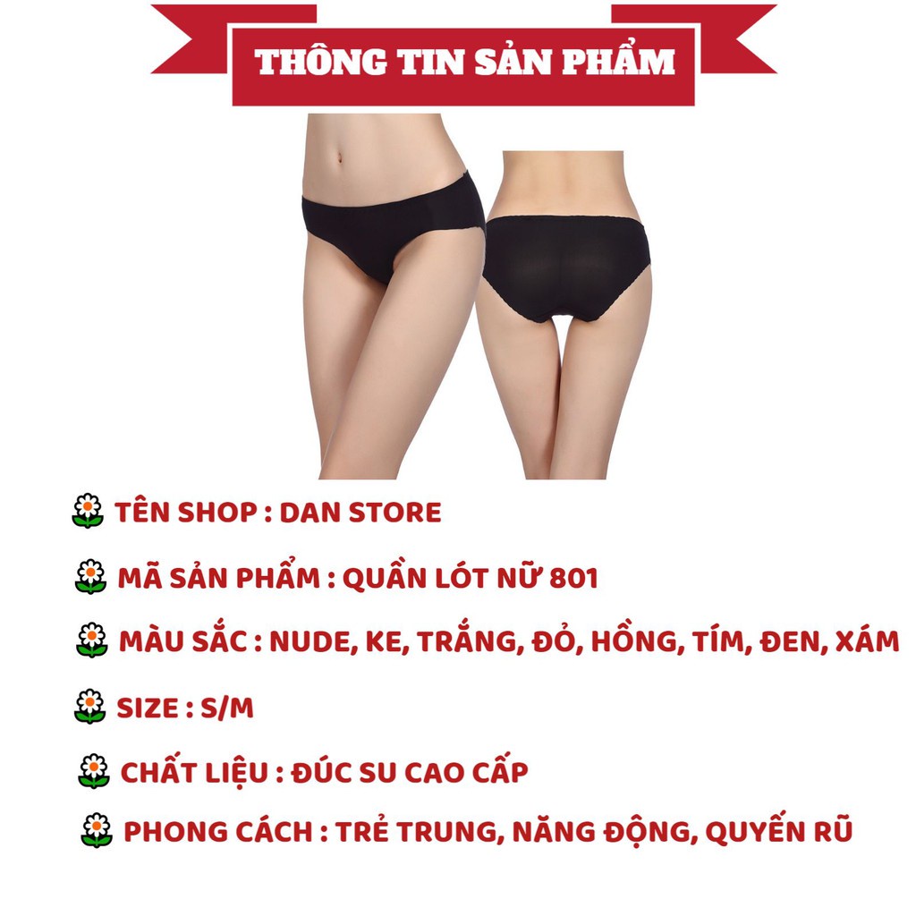 Quần Lót Nữ Đúc Su không viền thông hơi thoáng mát thun lạnh DAN STORE Mã 801