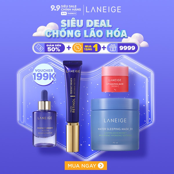 Mặt nạ ngủ LANEIGE dưỡng ẩm da Water Sleeping Mask EX 70ml - nạ môi hết bong tróc khô môi