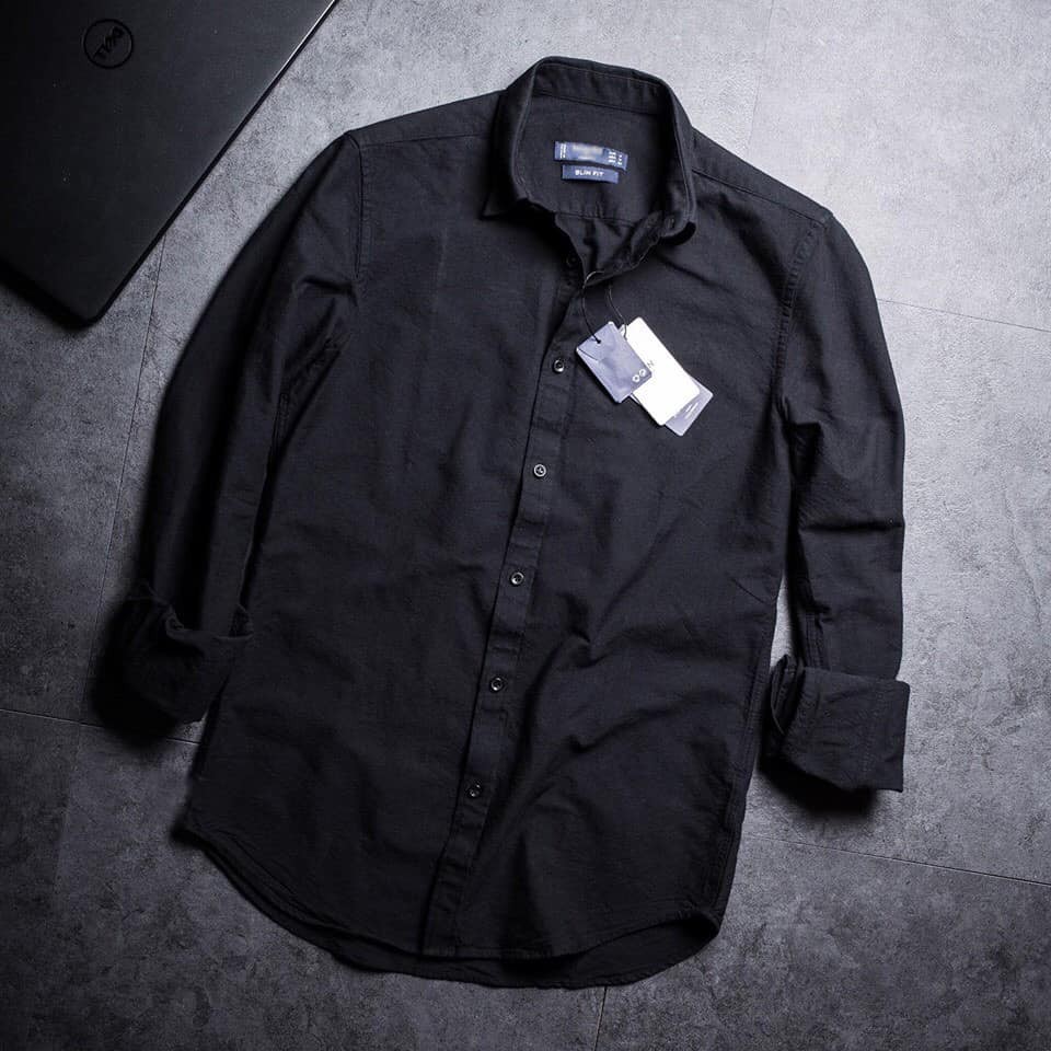 Áo sơ mi xanh nam Oxford  sơ mi nam chất cotton SỒI mịn, nhẹ, mặc mát, mềm gấp hộp cực xịn