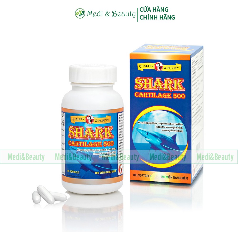 Viên uống bổ khớp, tái tạo khớp, chống thoái hóa khớp  Shark Cartilage 500 chai 100 viên