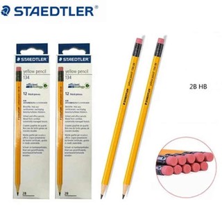 Bút chì 2b, Bút chì STAEDTLER 134 2B (yellow pencil) (1 hộp 12 cây)