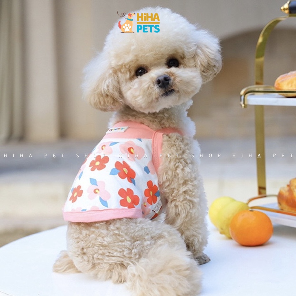 Áo Thun Cho Cún Mèo Vải Thun Cotton 100% Mát Mẻ Dễ Thương Quần Áo Thú Cưng Cao Cấp Mùa Hè 2022 Hihapet.