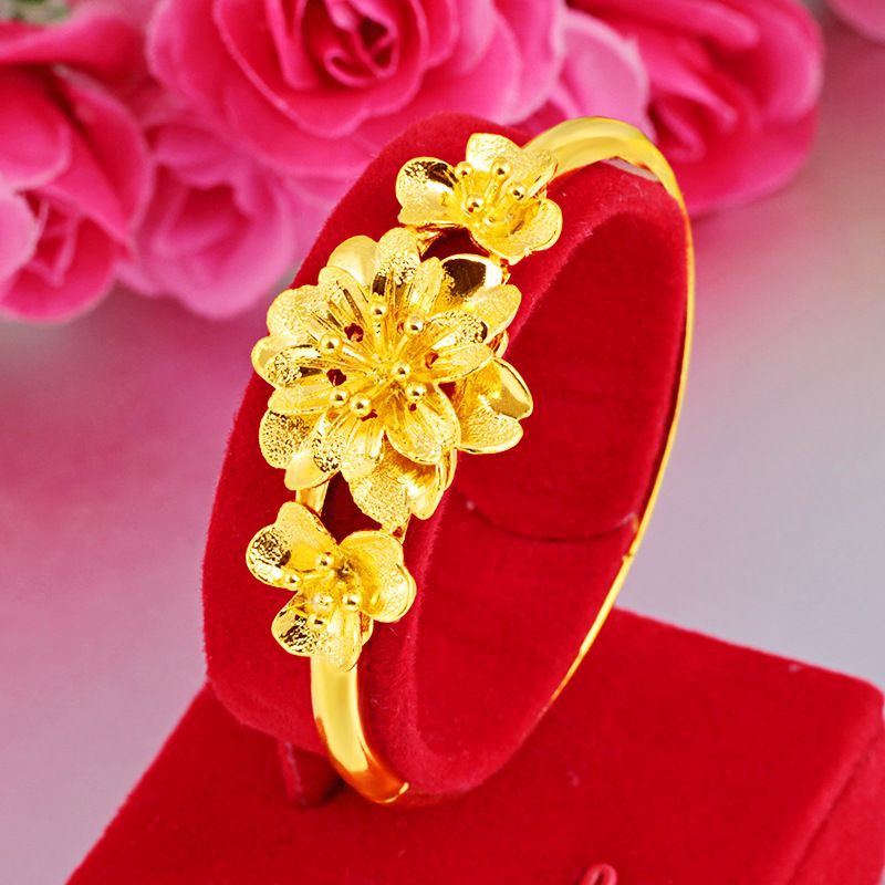 Lắc tay hoa mai vàng phụ kiện cưới