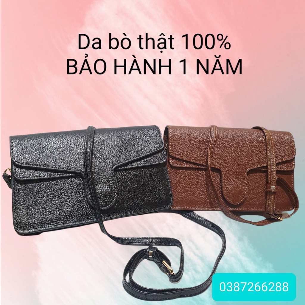 Túi Xách Nữ Có Quai Đeo Da Bò Cao Cấp, Túi đeo chéo công sở Leather 100%, BẢO HÀNH 1 NĂM