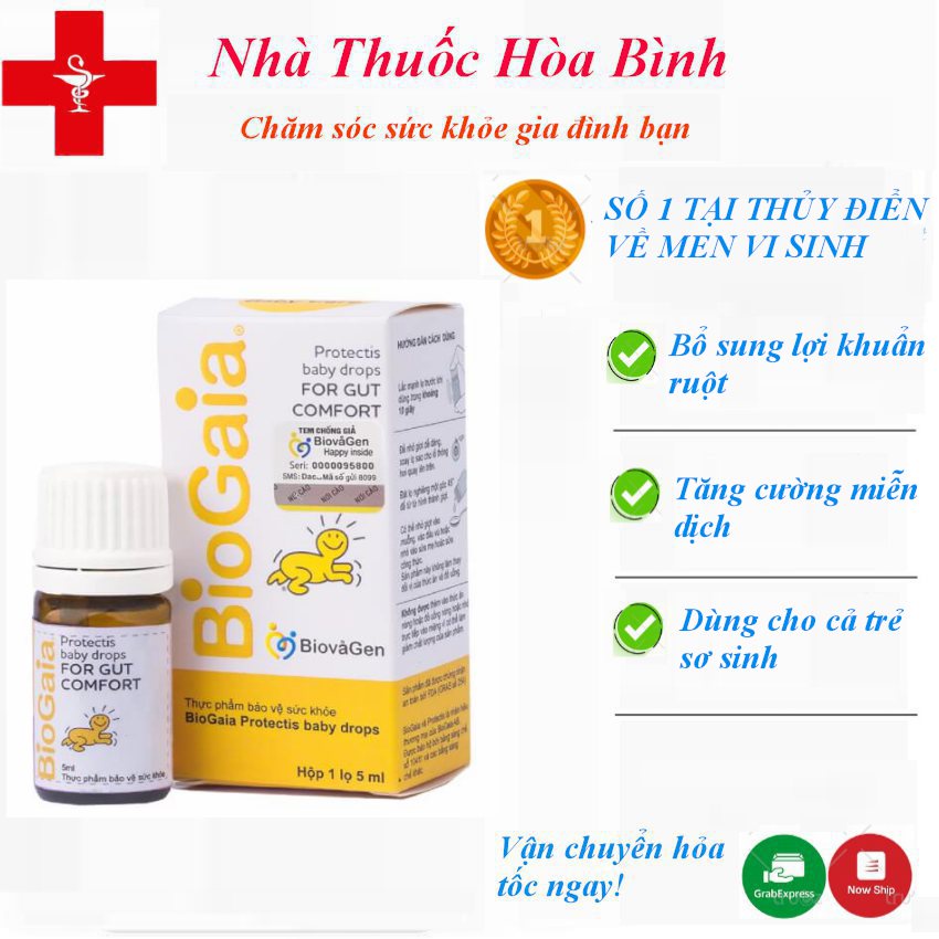 Men vi sinh Biogaia Protectis - Men tiêu hóa chính hãng cho bé -Hàng Date mới