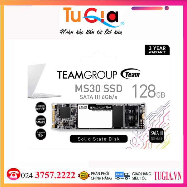 Team Group ổ cứng SSD MS30 M.2 SATA SSD 128Gb - Hàng chính hãng