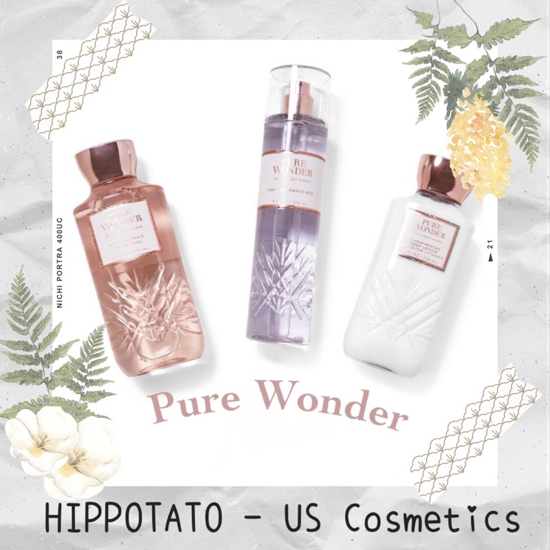✨ Set 3 món BBW Bath Body Works Pure Wonder - Bộ sản phẩm chăm sóc body - Fullsize