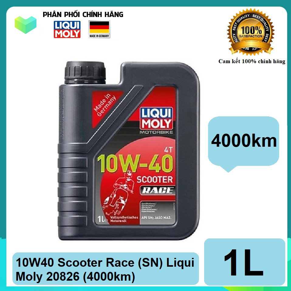 Nhớt Xe Tay Ga Motorbike 4T 10W40 Scooter Race (SN) Liqui Moly 20826 (4000km)