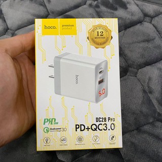 Cốc Sạc nhanh Hoco DC28 Pro 2 USB (1 Cổng USB C PD 18W 1 cổng USB QC3.0)