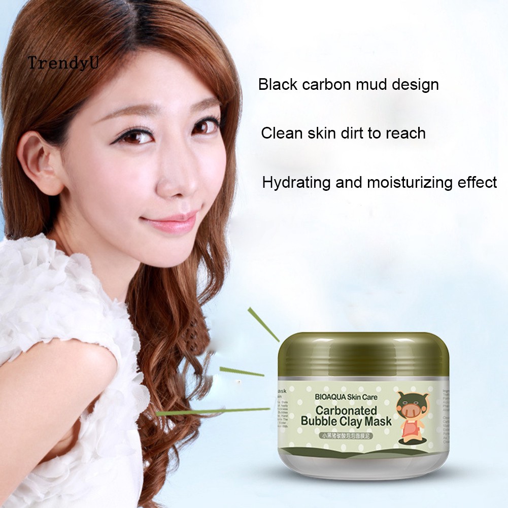 TDU_BIOAQUA Carbonated Bubble Clay Mask Moisturizing Deep Cleansing Face Skin Care