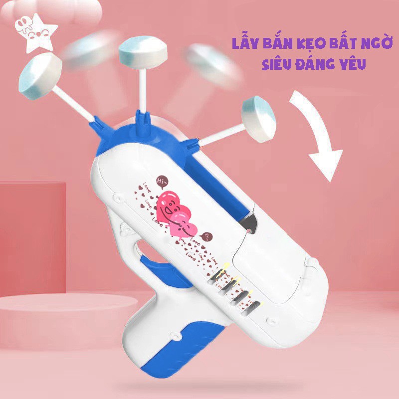 Súng Bắn Kẹo Mút Rẻ Nhất Hot Hit Trên Tiktok 2021, Có Đèn