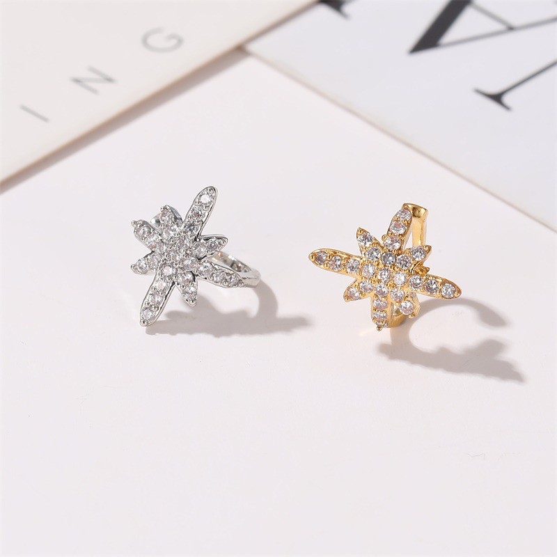 Khuyên tai đính đá zircon phong cách Hàn Quốc thời trang xinh xắn cho nữ