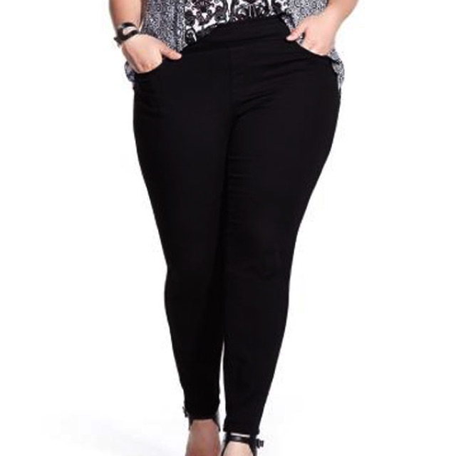 Quần legging thun màu đen big size có túi size lớn 60-115kg