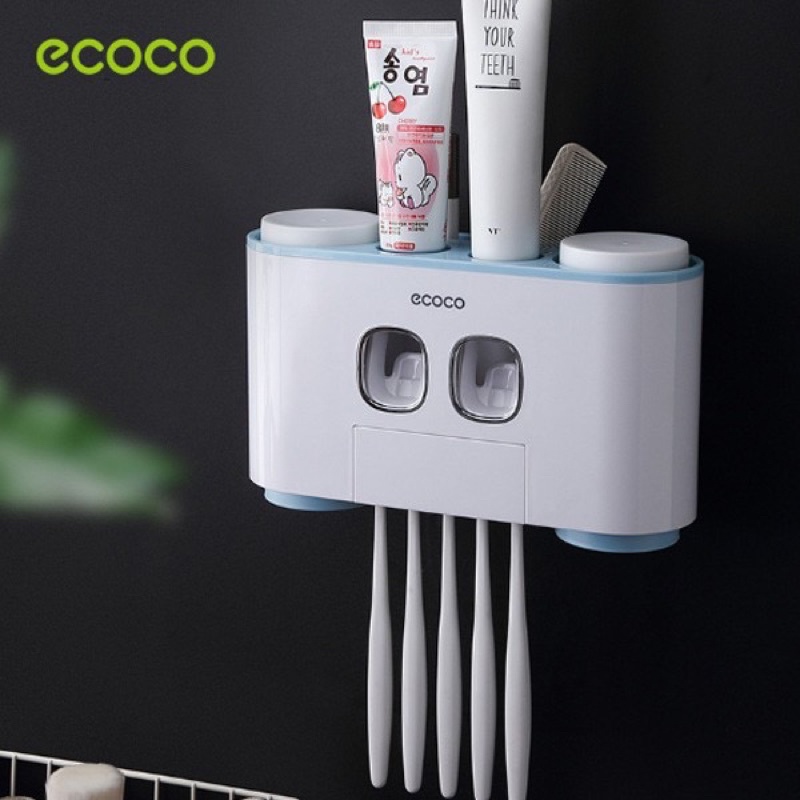 Bộ nhả kem đánh răng Ecoco kèm 4 cốc loại 1, cắm chải kèm nhả kem đánh răng ECoco