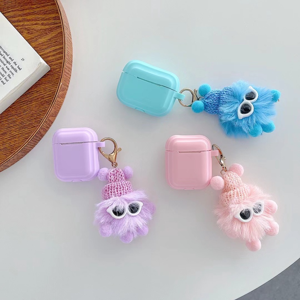 Vỏ bọc hộp đựng tai nghe chất liệu TPU hình quái vật dễ thương cho airpods 1/2 pro