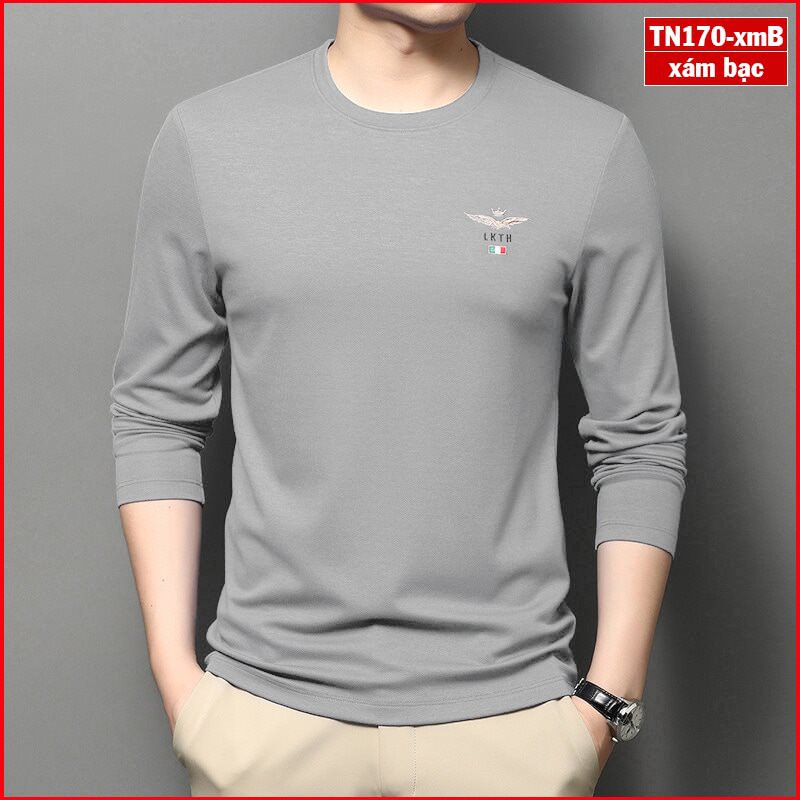 Áo thun nam tay dài TN170 logo đại bàng vải sợi tre tổng hợp bảo vệ môi trường | BigBuy360 - bigbuy360.vn